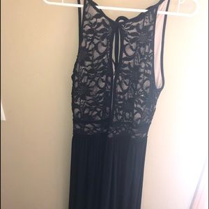 Long Blue Sparkly Dress